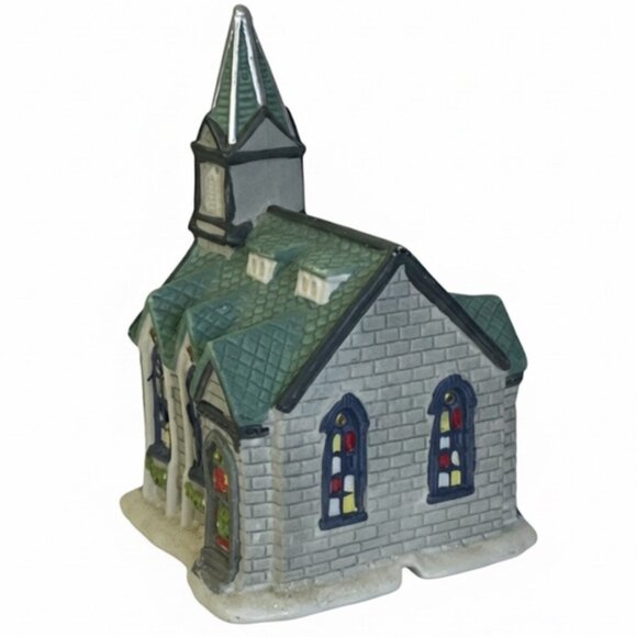 Vintage Church Holiday Porcelain Village House Translucent Collectible 2002 - Picture 4 of 16